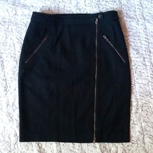 Banana Republic Pencil Denim Skirt Black Size 0